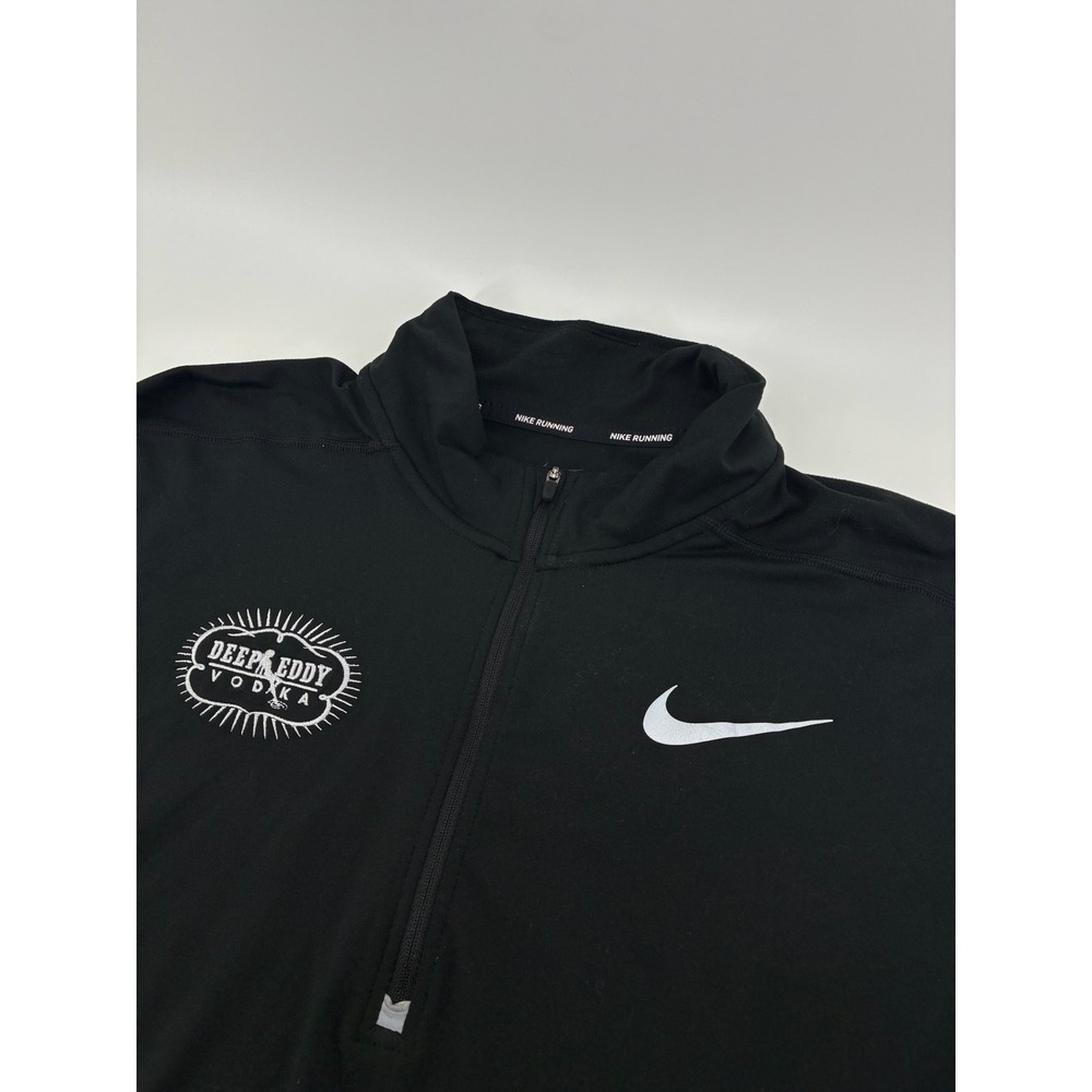 Nike Running Dri-FIT Deep Eddy Vodka Quarter Zip Pullover Black Mens Large